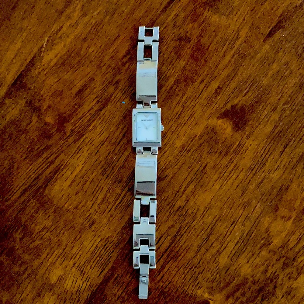 Armani watch silvertone